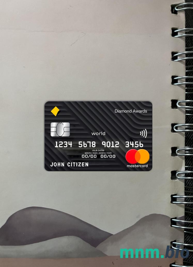 Australia Commonwealth bank wygląd zdjęcia mastercard skan PSD + zdjęcie